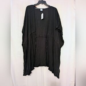 Time And Tru Flowy Black Open Front Kimono XXL - XXXL